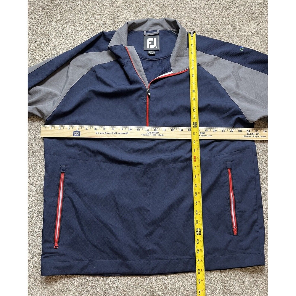 FJ Footjoy Mens Golf 1/4 Zip Navy Blue/Gray Pullover Size Large/L - Picture 10 of 10